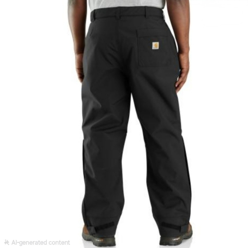 Carhartt Storm Defender Heavyweight Loose Fit Waterproof Pants-Black - Picture 6 of 7